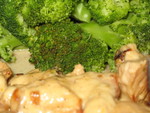 Broccoli and chicken with cheese